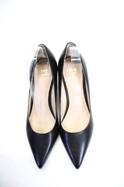 Marc Fisher LTD. Womens Leather Pointed Toe Block Heels Pumps Black Size 8.5