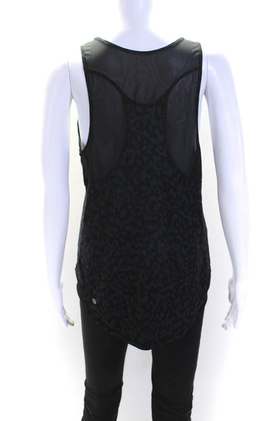 Lululemon x Soul Cycle Womens Mesh Trim Camouflage Tank Top Gray Black Size 8