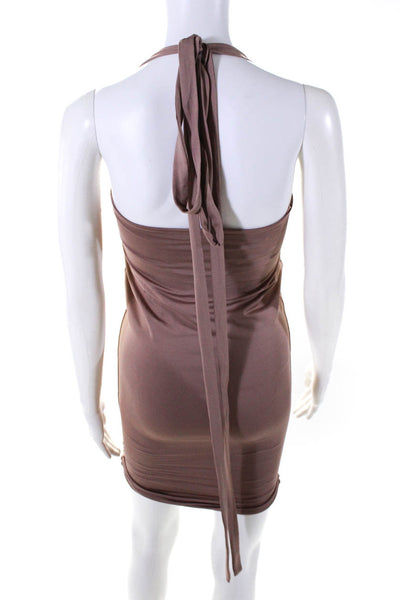 Superdown Womens Corset Back Sleeveless Mid Calf Pencil Dress Mauve Pink Size XS