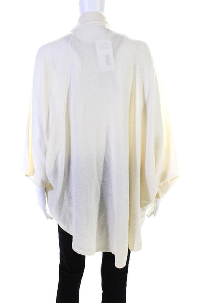 Calypso Saint Barth Womens Cashmere Open Front Cardigan Cream nSize S