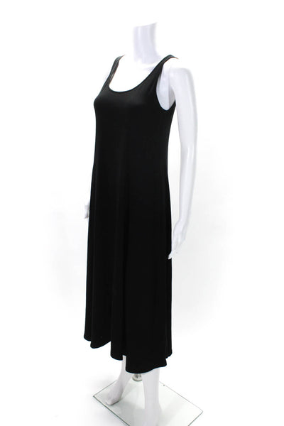 Eileen Fisher Womens Solid Black Scoop Neck Sleeveless Tank Dress Size XS