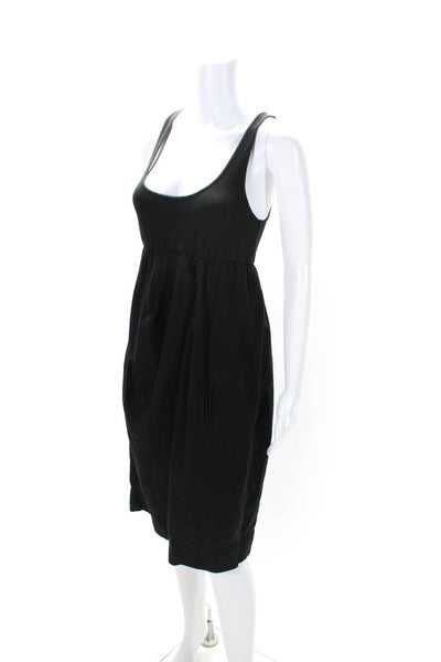 Standard James Perse Womens Black Scoop Neck Sleeveless A-Line Dress Size 3