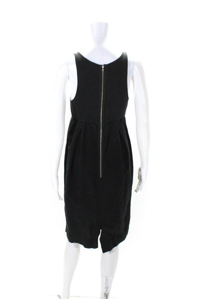 Standard James Perse Womens Black Scoop Neck Sleeveless A-Line Dress Size 3