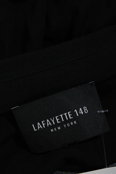 Lafayette 148 New York Womens Open Long Sleeve Cardigan Blouse Black Size L