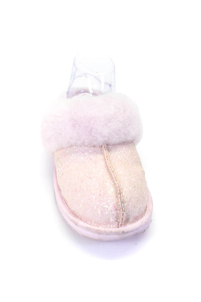 UGG Australia Womens Glitter Print Slide On Slipper Shoes Ballet Pink Size 5