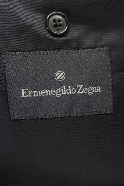 Ermenegildo Zegna Mens Two Button Notched Lapel Blazer Jacket Navy Size IT 50