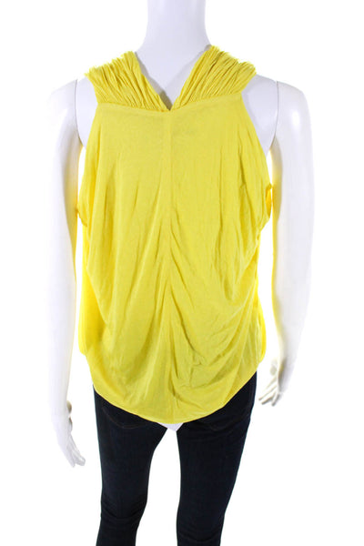 Yigal Azrouel Womens Key Hole Neck Sleeveless Tank Top Sun Yellow Size 0