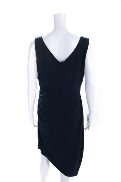 Sam Edelman Women's Cowl Neck Sleeveless Rouge Mini Dress Navy Blue Size M