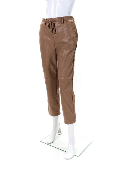 Cami Womens Drawstring Tied Ruched Tapered Slip-On Dress Pants Brown Size XS