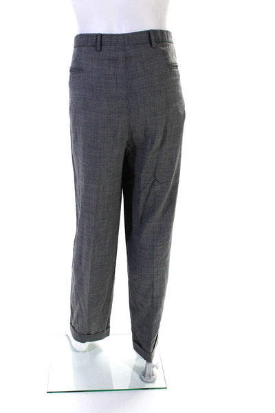 Ermenegildo Zegna Mens Double Breasted Pleated Pants Blazer Set Gray Size EUR46