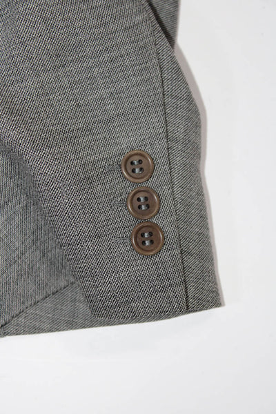 Ermenegildo Zegna Mens Double Breasted Pleated Pants Blazer Set Gray Size EUR46