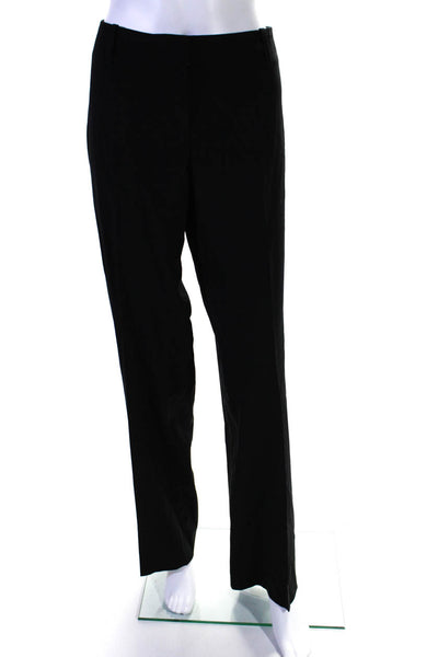 Boss Hugo Boss Womens Wool Pleated Front Straight Leg Dress Pants Black Size 12