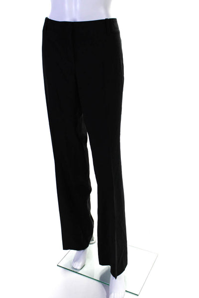 Boss Hugo Boss Womens Wool Pleated Front Straight Leg Dress Pants Black Size 12