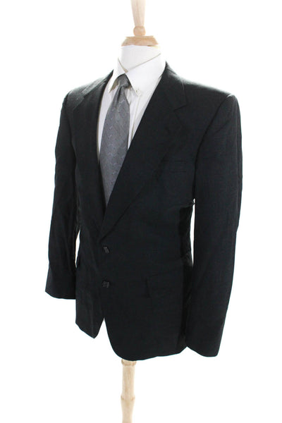 Kuppenheimer Men's Collared Long Sleeves Lined Two Button Jacket Gray Size 34