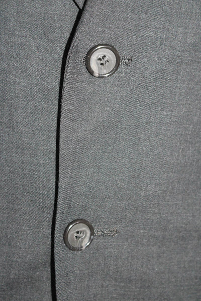 Kuppenheimer Men's Collared Long Sleeves Lined Two Button Jacket Gray Size 34