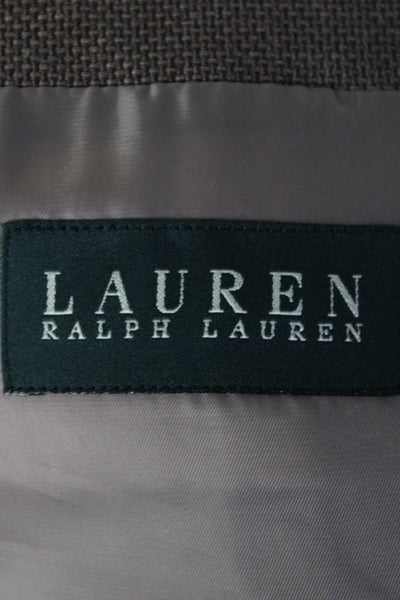 Lauren Ralph Lauren Mens Wool Single Breasted Two Button Blazer Brown Size 42R