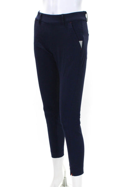 Kjus Womens Mid Rise Skinny Ankle Pants Navy Blue Size Extra Small