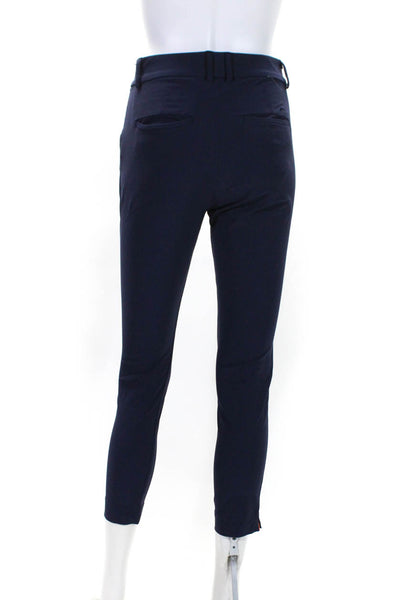 Kjus Womens Mid Rise Skinny Ankle Pants Navy Blue Size Extra Small