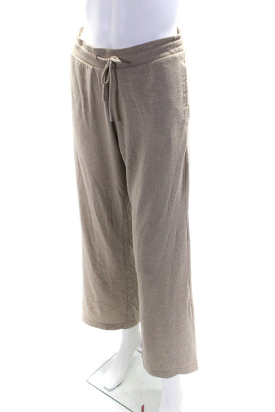 Alo Womens Elastic Waist Drawstring Tied Slip-On Jogger Sweatpants Brown Size S