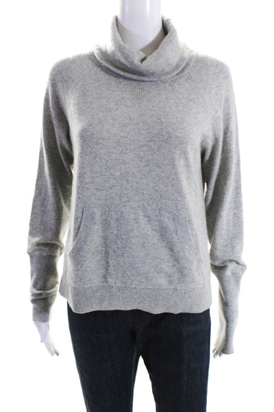 Veronica Beard Women's Turtleneck Pullover Cashmere Sweater Gray Size M