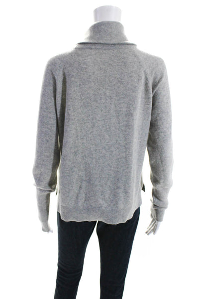 Veronica Beard Women's Turtleneck Pullover Cashmere Sweater Gray Size M