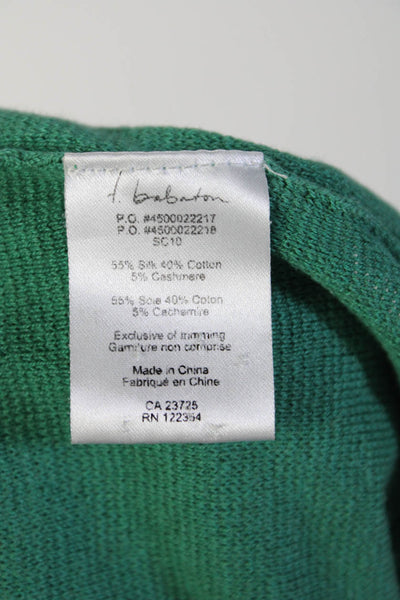 Babaton Womens Cap Sleeve V Neck Silk Knit Top Green Size Green Size Small