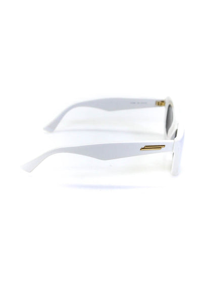 Bottega Veneta Womens Acetate Gold Tone Grey Lens Sunglasses White BV1088S