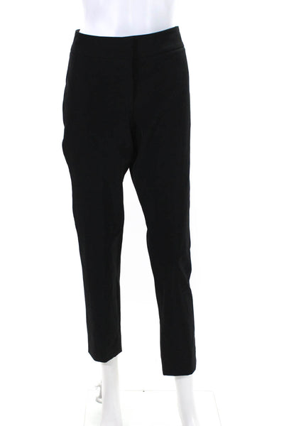 Brunello Cucinelli Womens Zipper Fly High Rise Straight Leg Pants Black Size 8