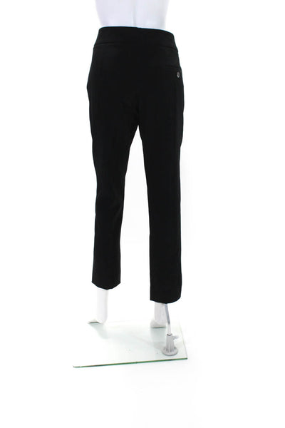 Brunello Cucinelli Womens Zipper Fly High Rise Straight Leg Pants Black Size 8