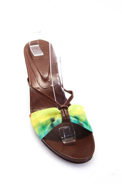 Donald J Pliner Womens Leather Trim Open Toe Strappy Sandals Multicolor Size 8US