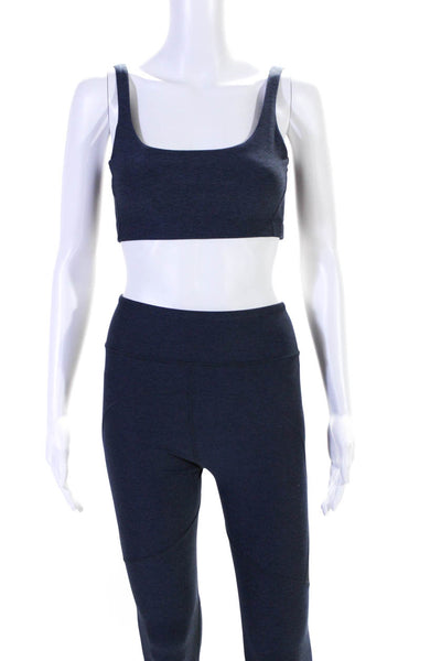 Outdoor Voices Womens Pull On Leggings Sports Bra Set Blue Black Size Extra Smal