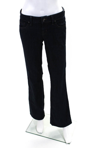 Level 99 Womens Cotton Chloe Buttoned Zipped Bootcut Leg Jeans Blue Size EUR26