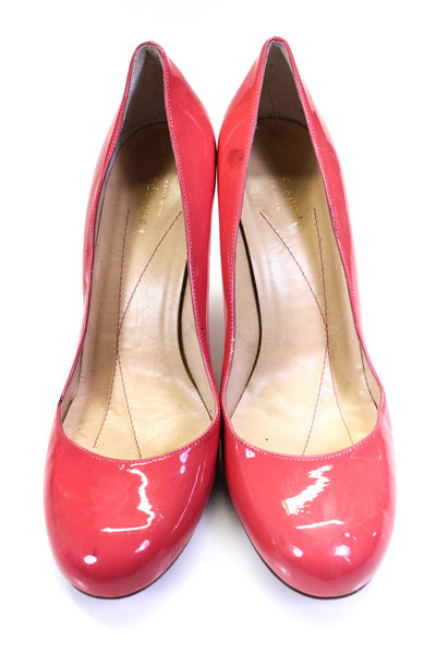 Kate Spade Womens Patent Leather Round Toe Stiletto Heels Pumps Pink Size 9