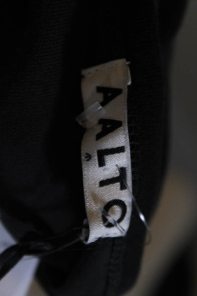 Aalto Womens Cotton Gender Equality Embroidery Crewneck T-Shirt Black Size 36
