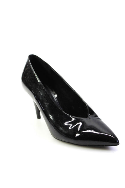 Michael Michael Kors Womens Cone Heel Pointed Toe Pumps Black Patent Size 6M