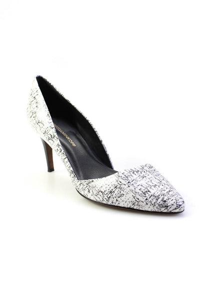 Rebecca Minkoff Womens Stiletto Dorsay Pumps White Black Leather Size 10