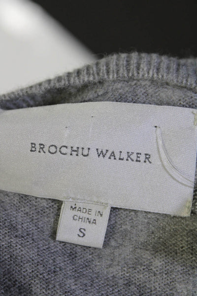 Brochu Walker Women's Crewneck Long Sleeves Pullover Sweater Gray Size S