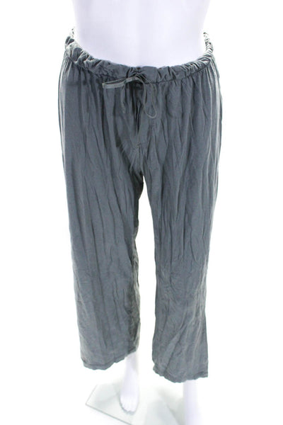 Cuyana Womens High Rise Drawstring Straight Leg Lounge Pants Gray Size Medium