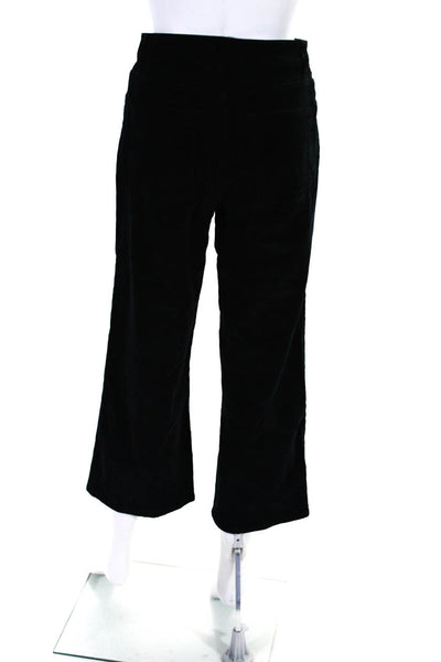 DL1961 Womens Mid Rise Cropped Wide Leg Corduroy Pants Black Size 24