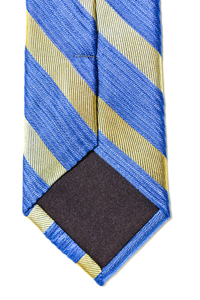 Michael Kors Mens Skinny Width Silk Striped Tie Blue Brown