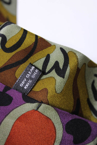 Missoni Cravatte Mens Classic Width Abstract Print Silk Tie Multicolored