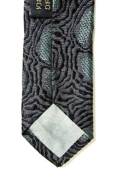 Giorgio Armani Mens Classic Width Abstract Silk Tie Gray Green Black