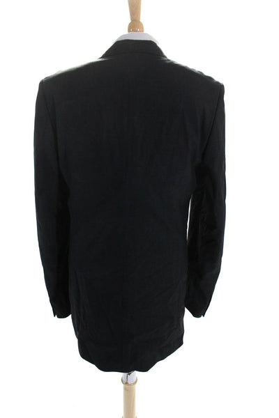 Hugo Hugo Boss Mens Charcoal Wool Three Button Long Sleeve Blazer Size 38