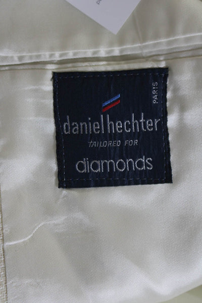 Daniel Hechter Mens White Two Button Long Sleeve Blazer Jacket Size 36