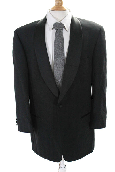 Britches of Georgetown Mens Buttoned Collared Tuxedo Jacket Black Size EUR42