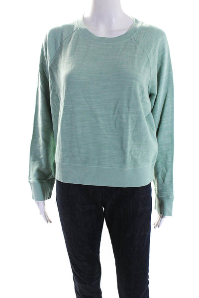 J Crew Women's Crewneck Long Sleeves Pullover Sweatshirt Green Size S