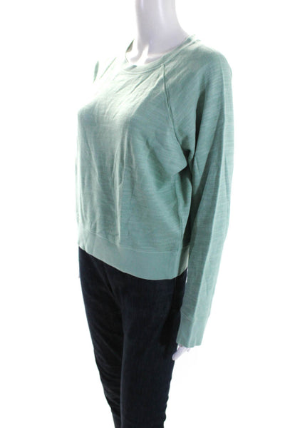 J Crew Women's Crewneck Long Sleeves Pullover Sweatshirt Green Size S