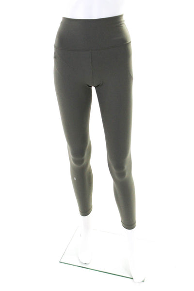 Lululemon Womens High Rise Pull On Athletic Leggings Olive Green Size 6