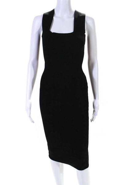 Sheike Womens Black Square Neck Sleeveless Bodycon Dress Size S