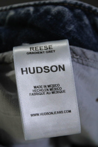 Hudson Men's Button Closure Flat Front Medium Wash Cargo Denim Pant Size 30